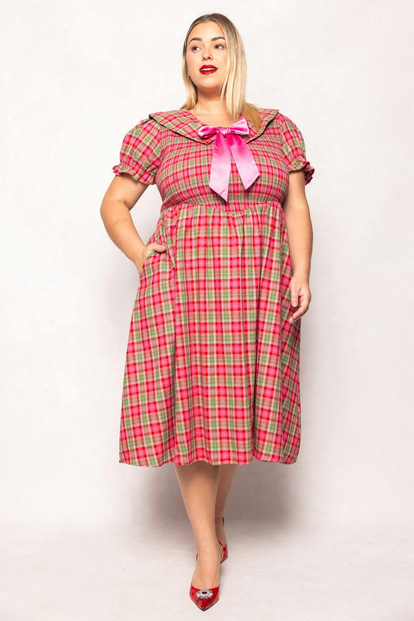 Alice Dress in Rosewood Tartan