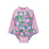 UPF 50+ Alissa Infant Ruffle Rash Guard Swimsuit