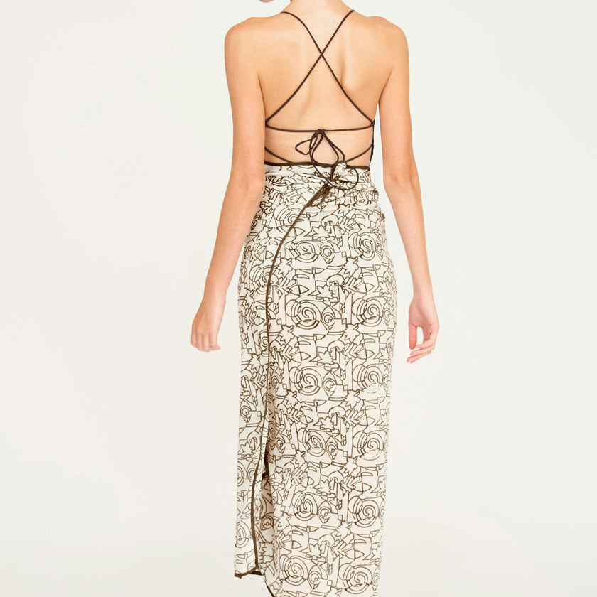 Sarong in Chocolate Heka