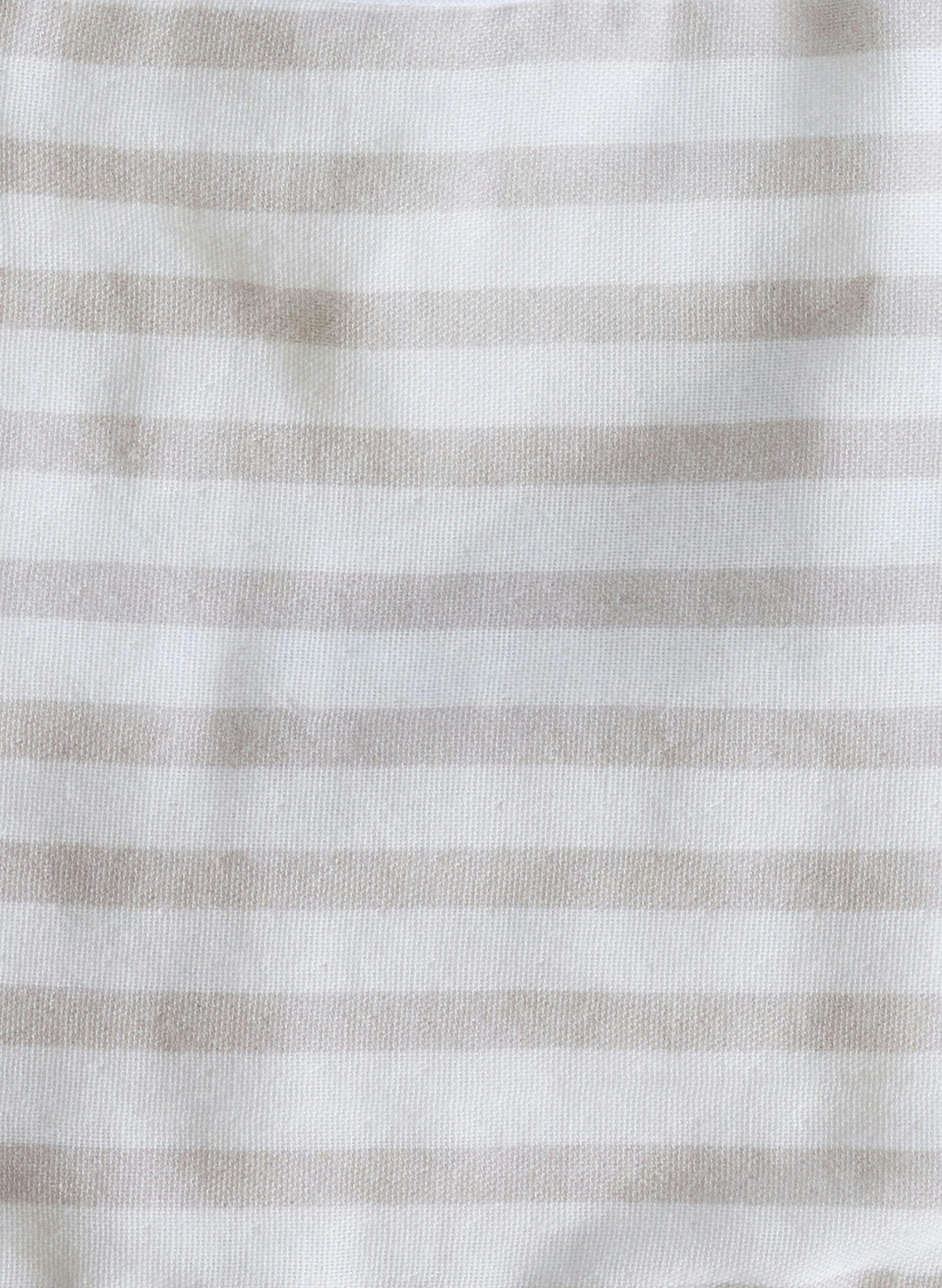 Baby Classic Bib - Sand & White Stripe