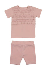 Ruffle Ruched Top & Short Set