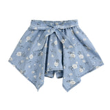 Blue Floral Bow Short Set