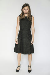Daphne dress (ivory with gold metallic thread)