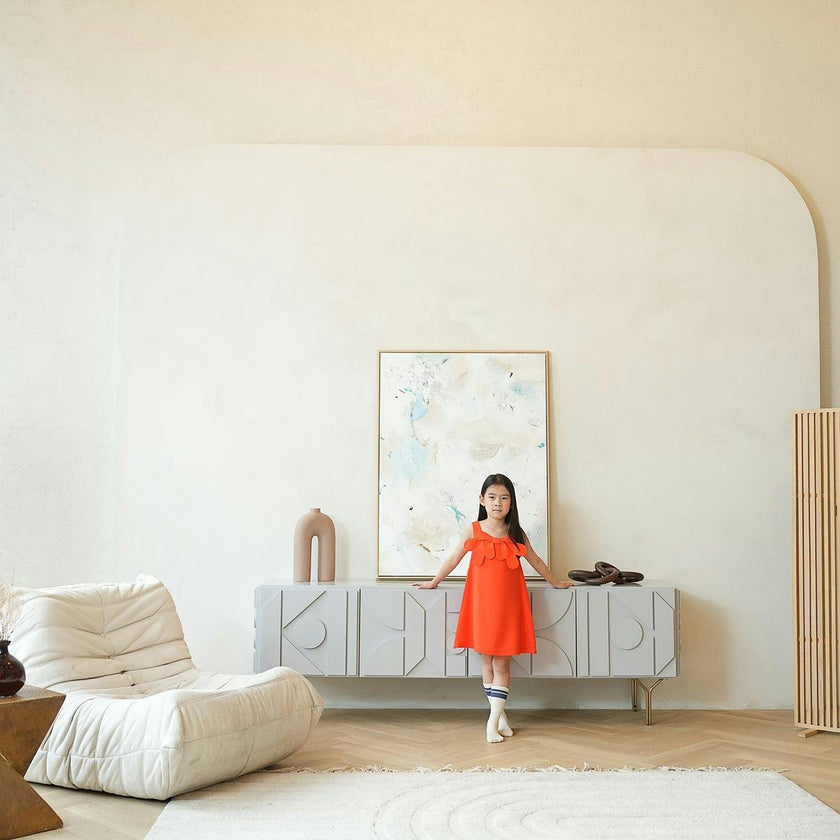 Esme dress (scarlet-orange)