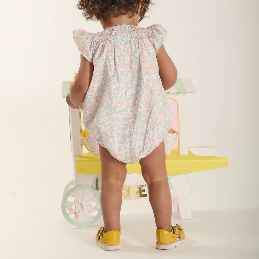 Hand-Smocked Baby Bubble - Delphine