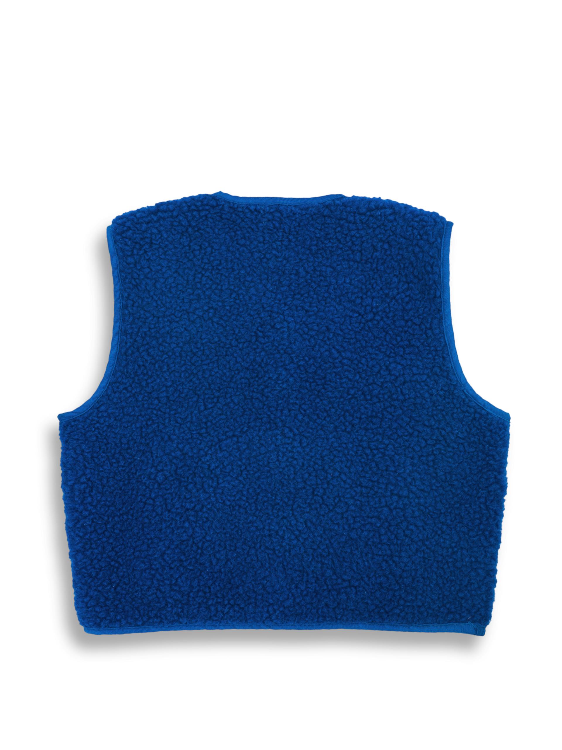 children's merino wool vest - cobalt