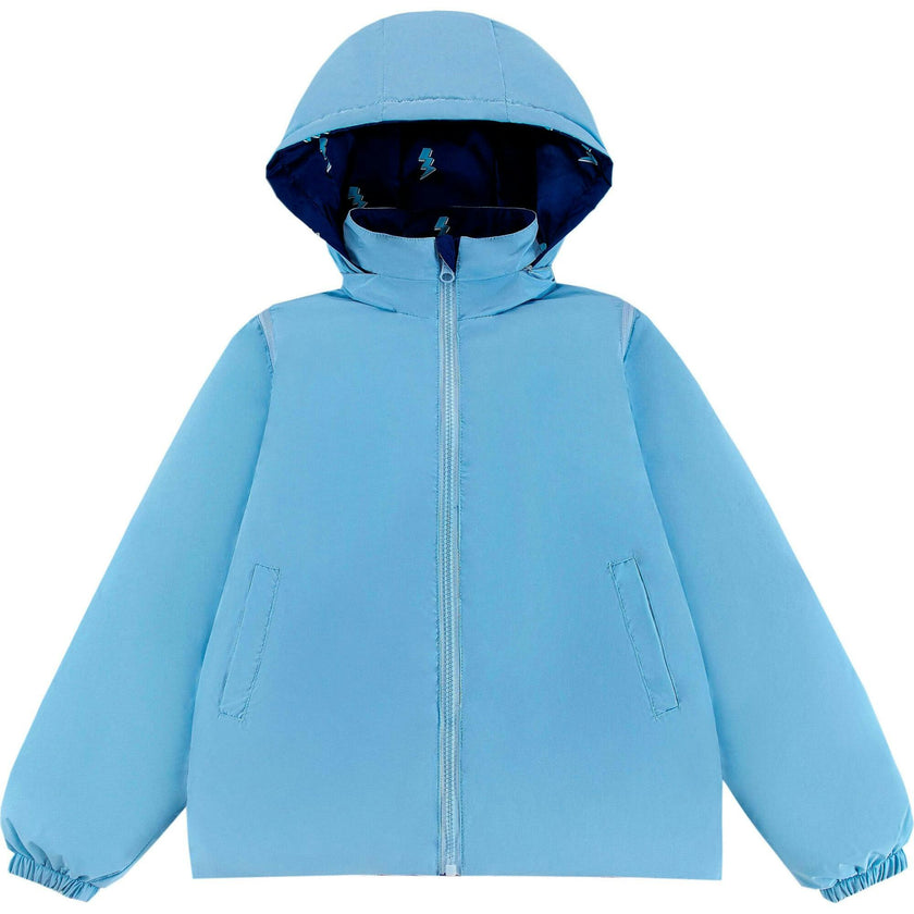 Max Reversible Rain Jacket Windbreaker, Blue Lightning