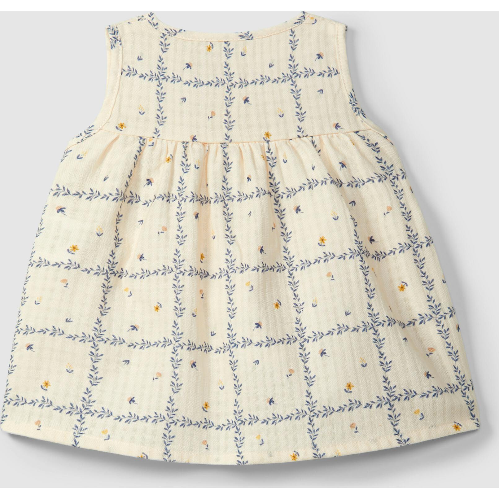 Woven Leaf Print Dress