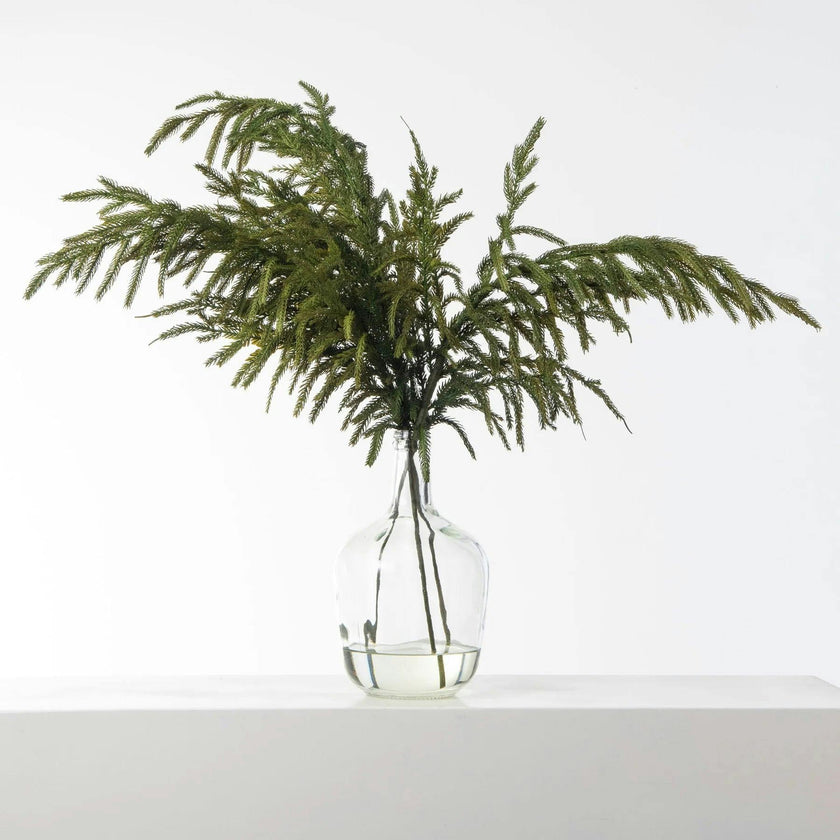 Real Touch Green Norfolk Pine Branch Christmas Spray - 38"