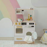 Teamson Kids Little Chef Lake Tahoe Wooden Play Kitchen - Washer & Mini Garden