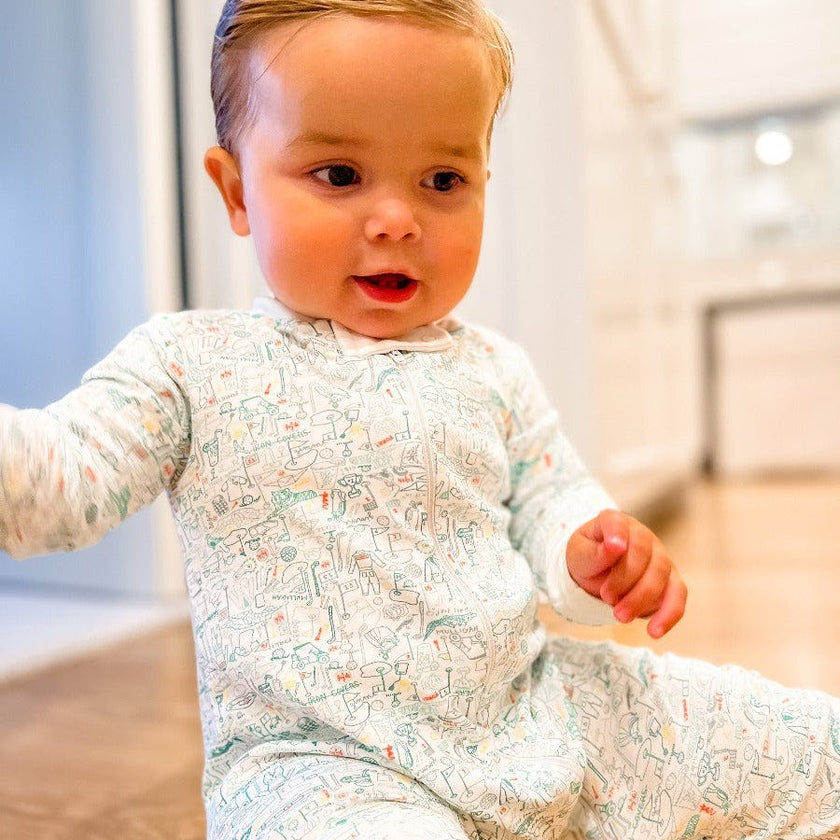 Golf Zip Baby Onesie