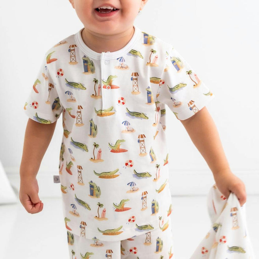 Alligators Boy Pima Cotton Short Pajama Set