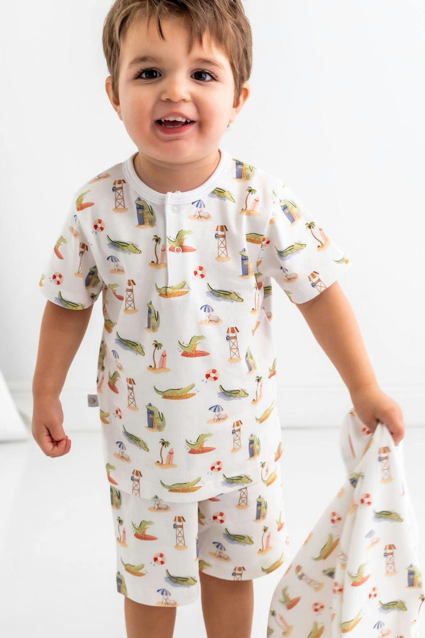 Alligators Boy Pima Cotton Short Pajama Set