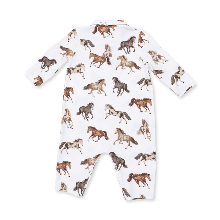 Wild Horses - Long Sleeve Cowboy Romper