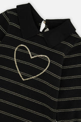 Knitted Dress Black And Gold