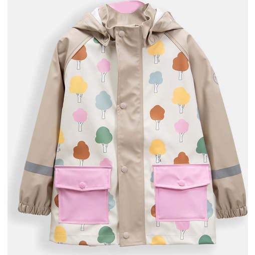 Tree Print Rain Hooded Jacket
