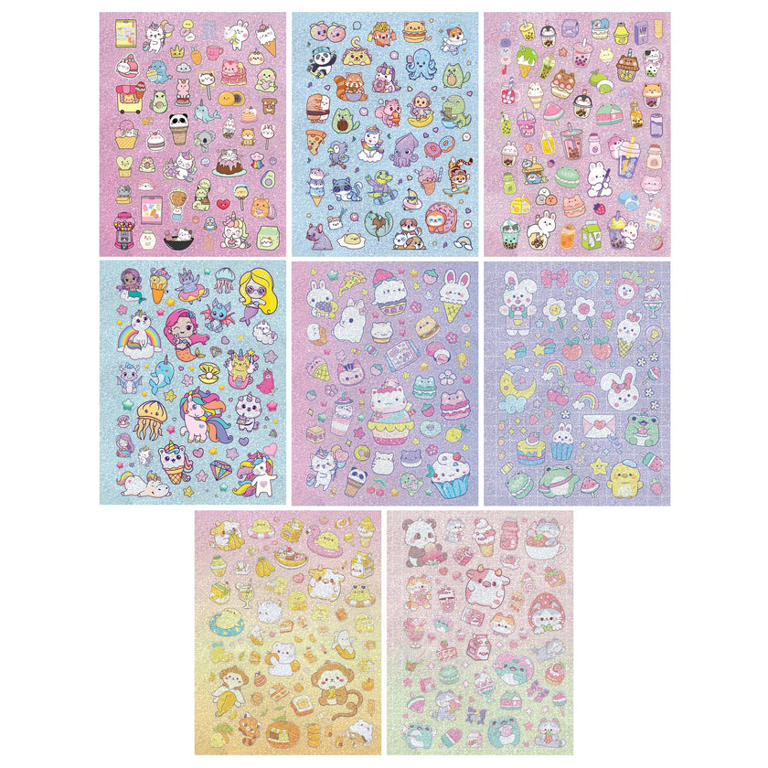 Kaleidoscope: Super Cute Sticker Coloring Book