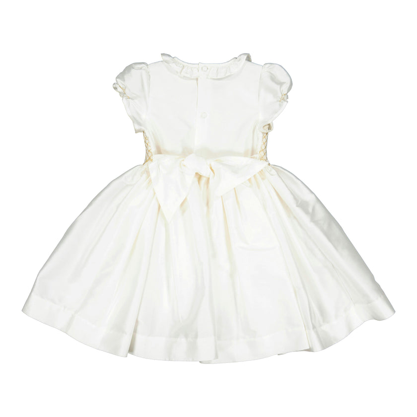 Colombe Gold Silk Ceremony Girl Dress