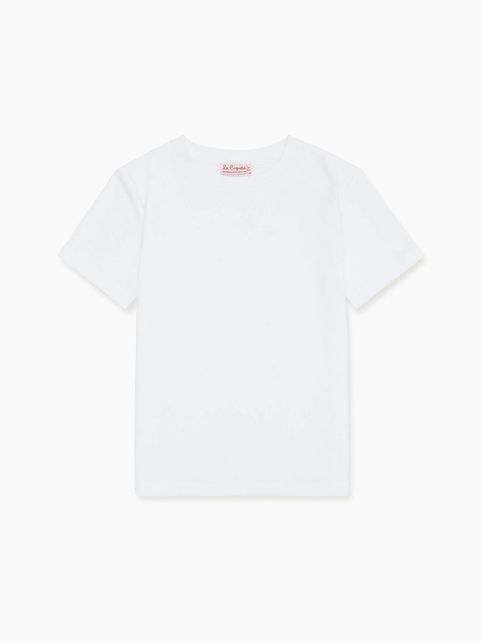 White Arturo Kids Cotton T-Shirt