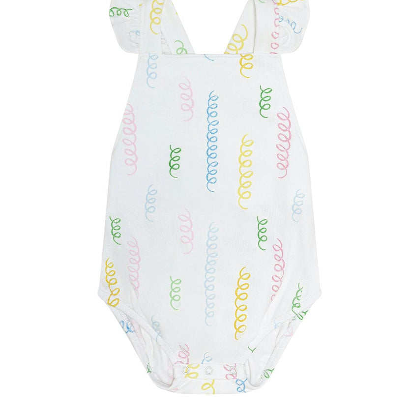 Spirals Print Ruffle Bubble