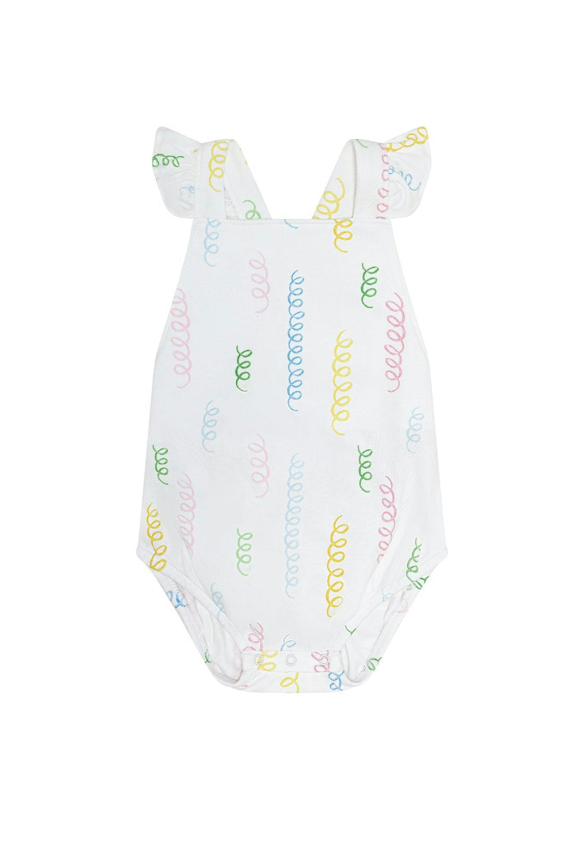 Spirals Print Ruffle Bubble