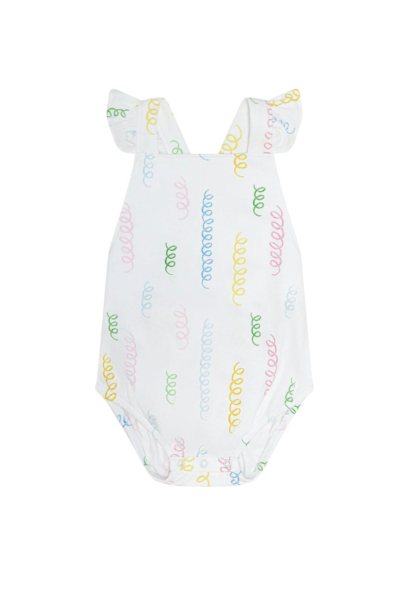 Spirals Print Ruffle Bubble
