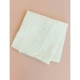 Green Stripe Swaddle and Lovey Set - Flower