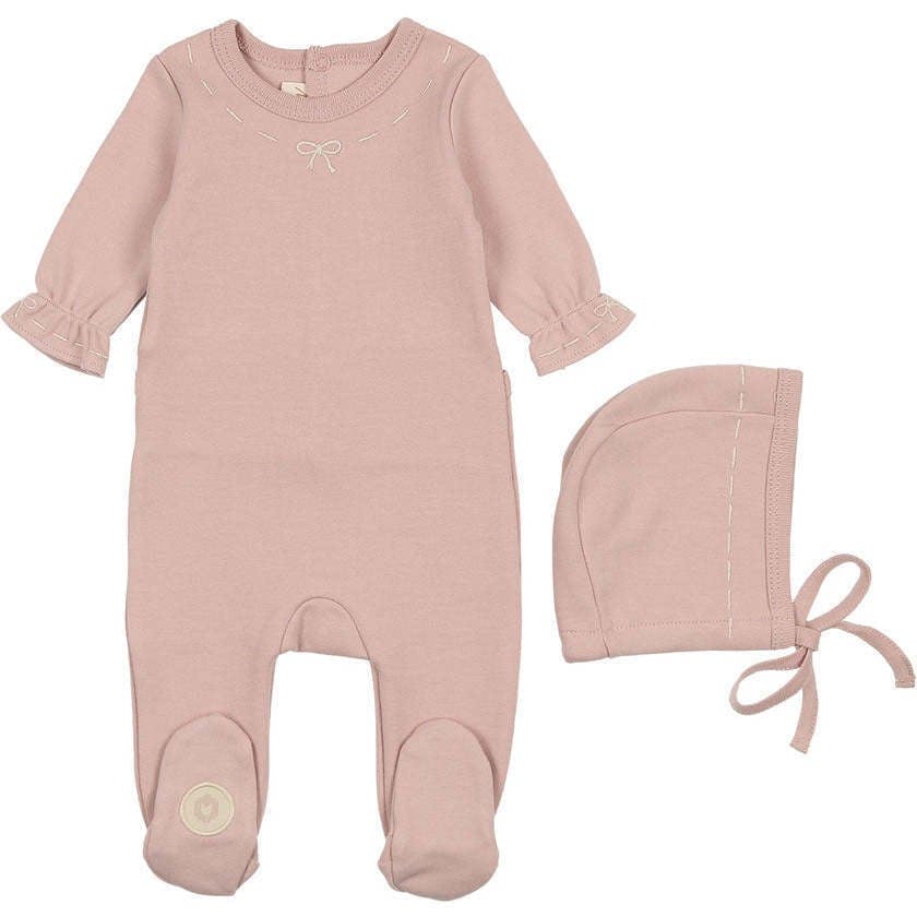 Soft Stitches Footie & Hat Set