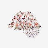 Leanne Peplum Ruffled Pointelle Bummie Set
