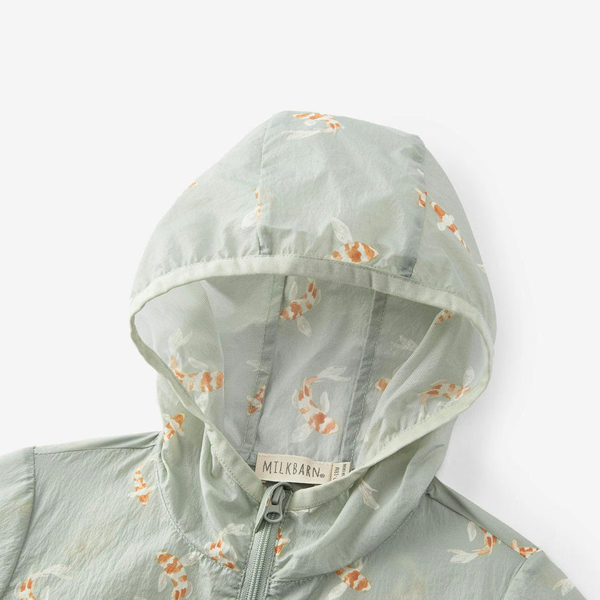 Swimming Koi Hooded Sun Shield Windbreaker Jacket