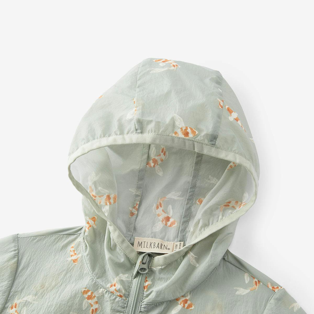 Swimming Koi Hooded Sun Shield Windbreaker Jacket