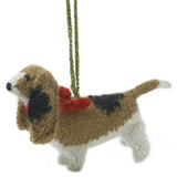 Basset Hound Hand Knit Christmas Ornament Arcadia Home