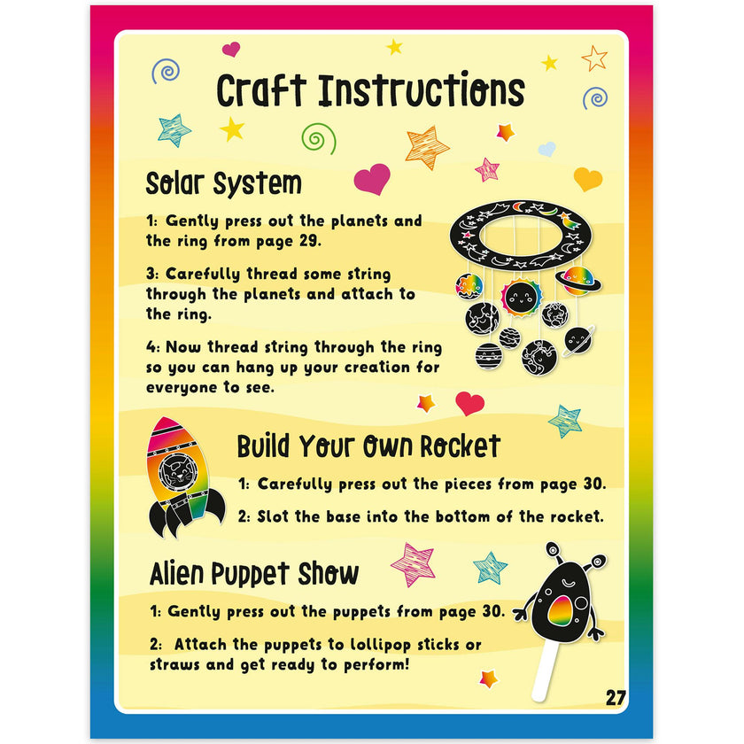 Scratch & Glitter Activity Book: Space