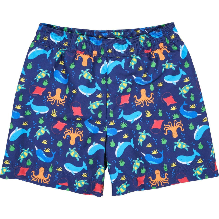 Under The Sea Print Swim Trunk