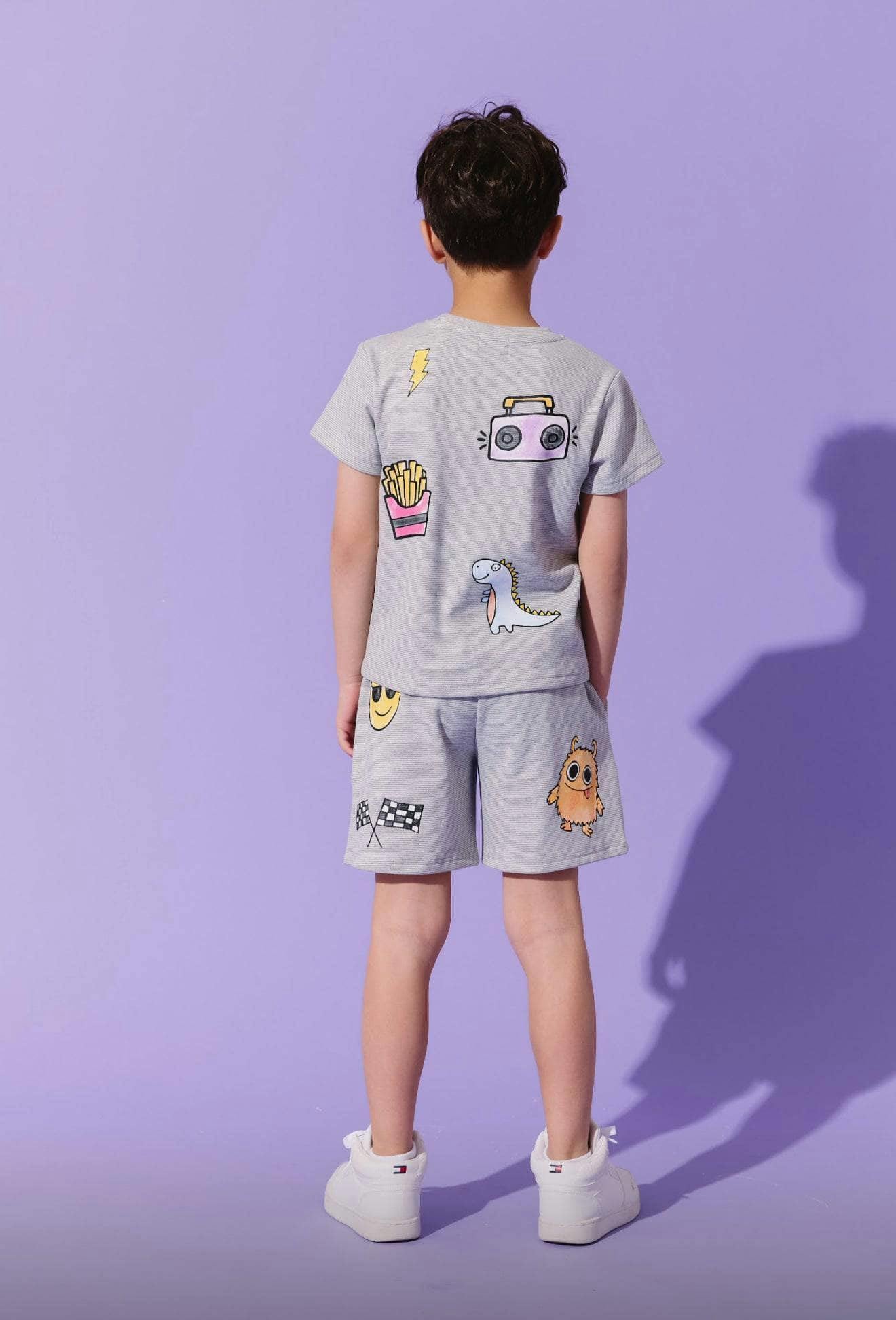 Boys Sticker Short Set