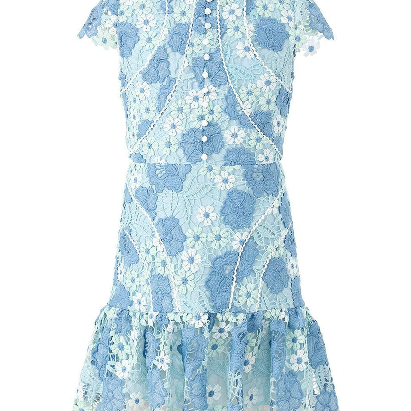 Jade Embroidered Mini Dress