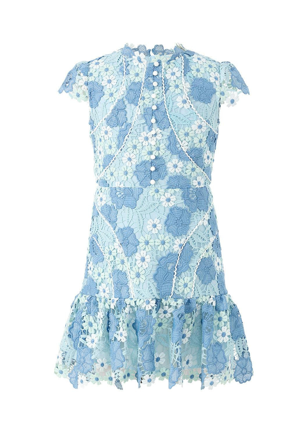 Jade Embroidered Mini Dress