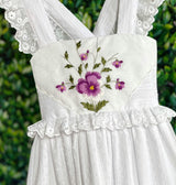 10y Heirloom Handkerchief Dress - Multicolored Flower Garden