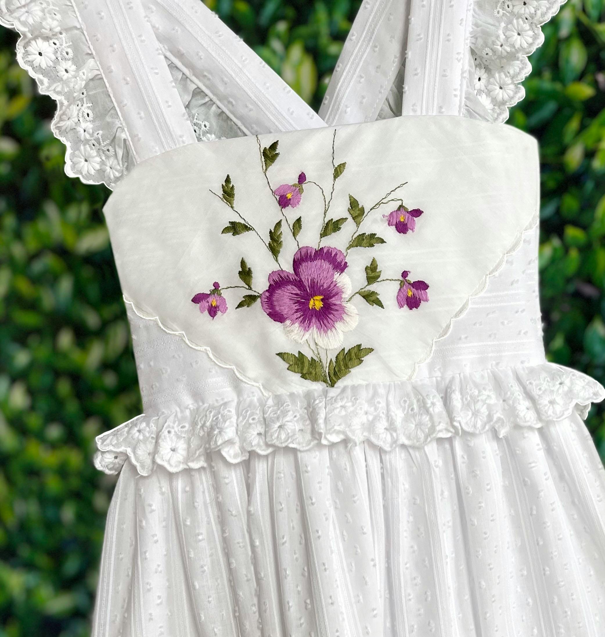 10y Heirloom Handkerchief Dress - Multicolored Flower Garden