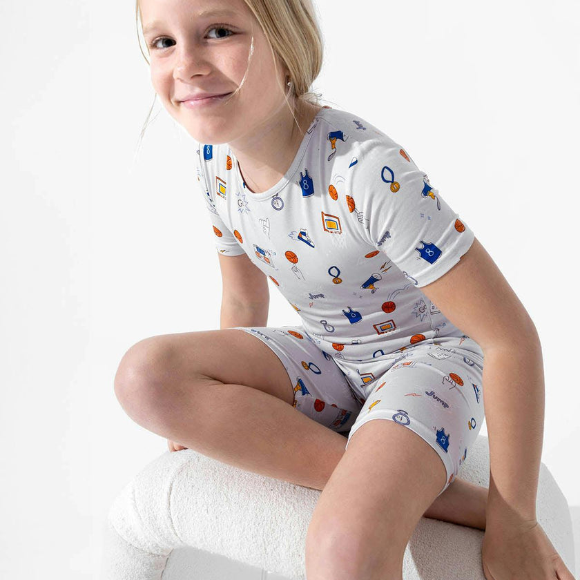 All Star Basketball Bamboo Kids Pajama Short Set
