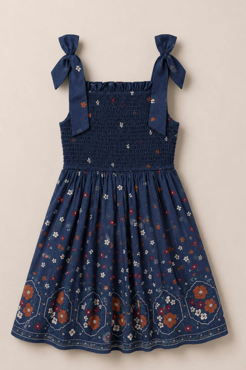 Mini Rayna Dress in Midnight Cascading Floral