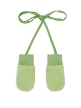 children's merino mittens - green pea