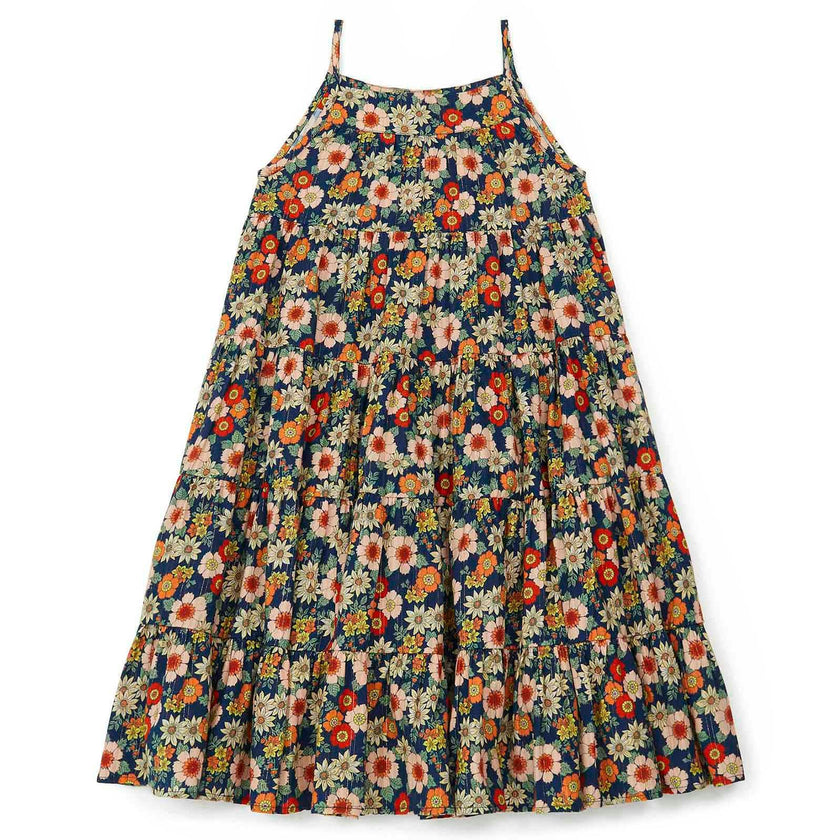 BONTON Calypso 70's Floral Midi Dress