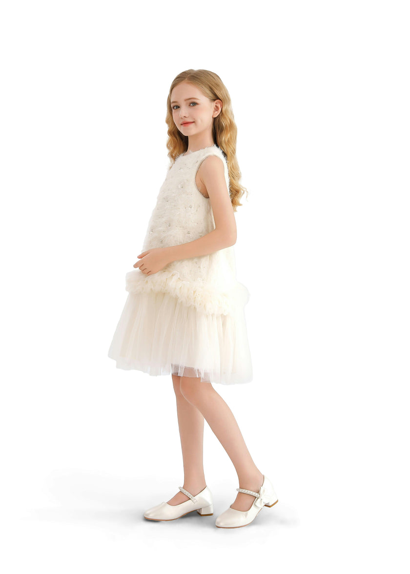 Cream Sparkle Tulle Dress