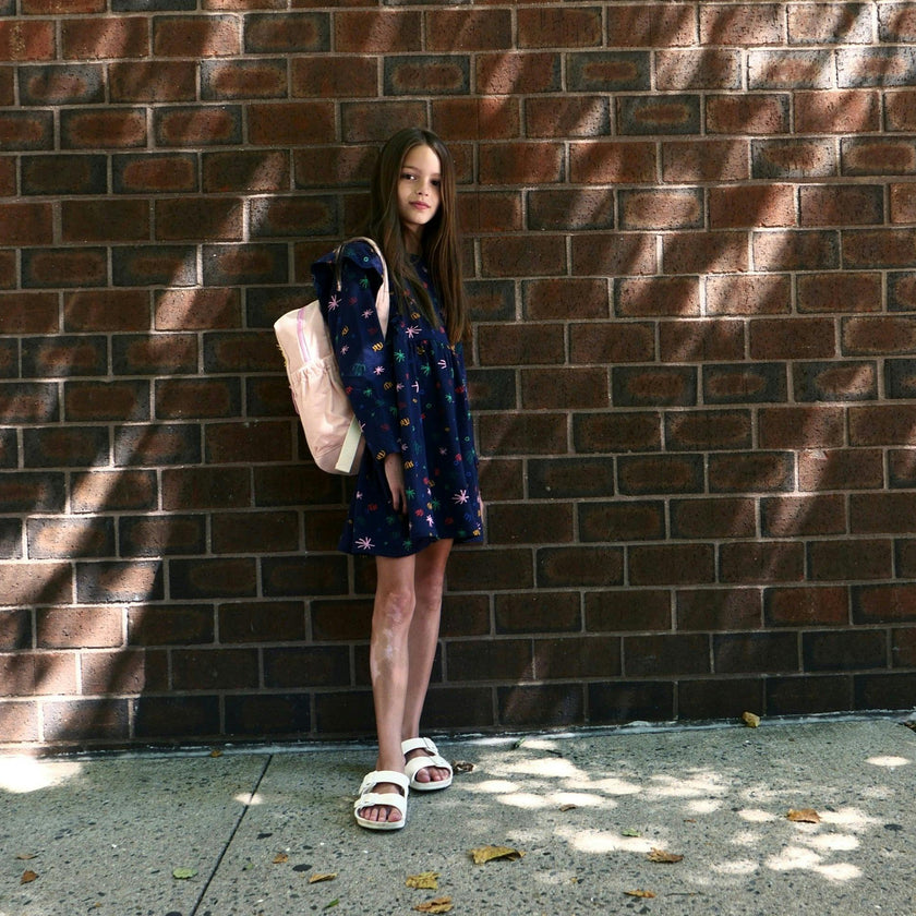 Recycled Cotton Confetti Kid Ruffle Dress