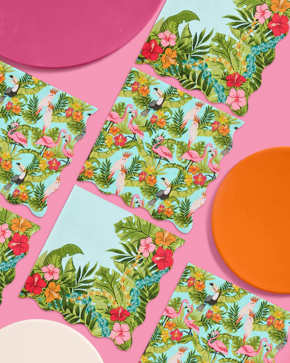 Tropical Napkins - 24 wavy paper napkins