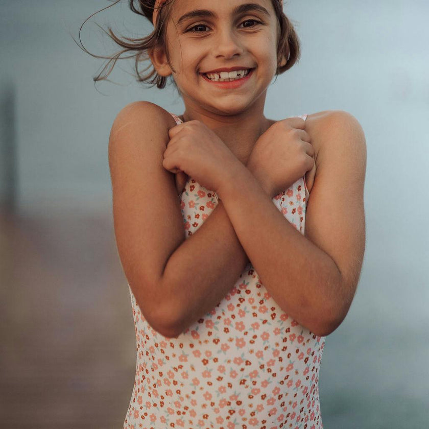 Sweetheart 1 Piece Swimsuit | UPF + Recycled - Sunset Meadow