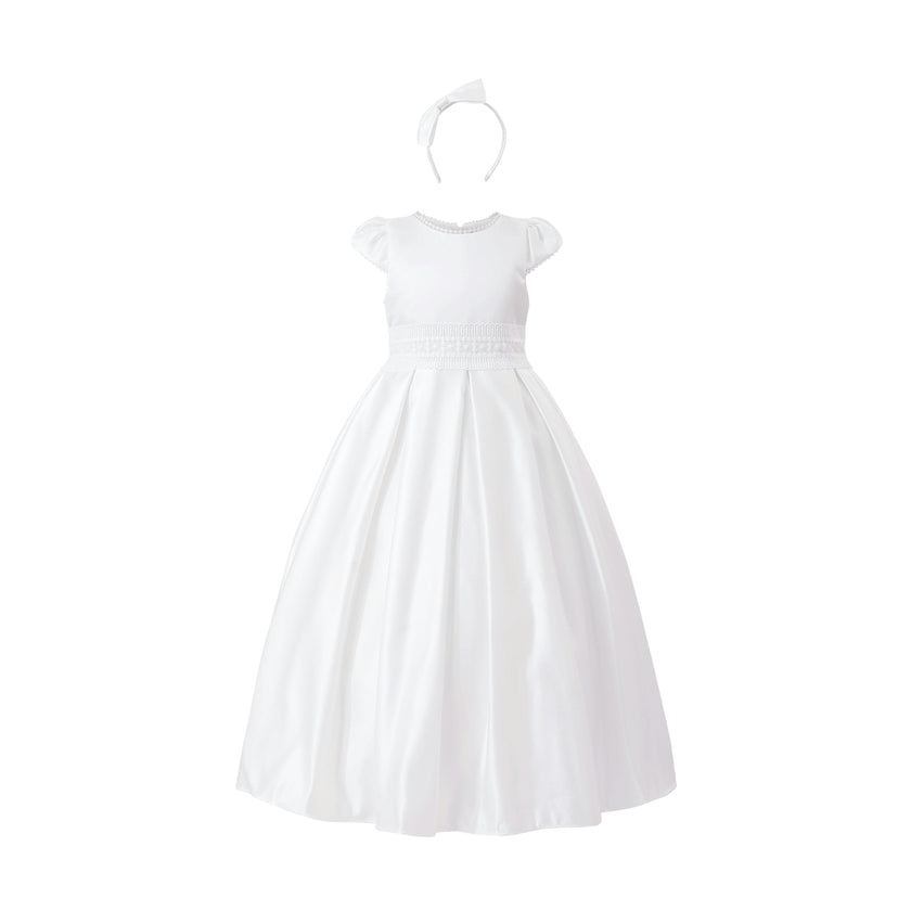 White Dalmira Puff Sleeve Formal Dress