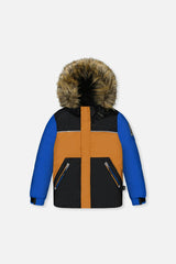 Two Piece Discover Snowsuit Black Brown and Blue
