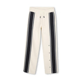 Cream Striped Jogging Pants